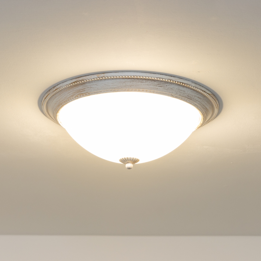 Brilagi - Plafón CLASSIC 3xE27/60W/230V color crema/pátina
