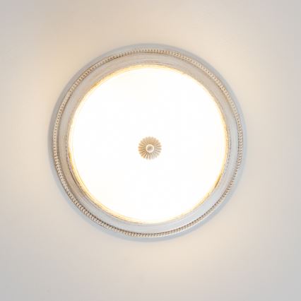 Brilagi - Plafón CLASSIC 3xE27/60W/230V color crema/pátina