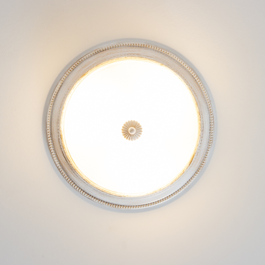Brilagi - Plafón CLASSIC 3xE27/60W/230V color crema/pátina