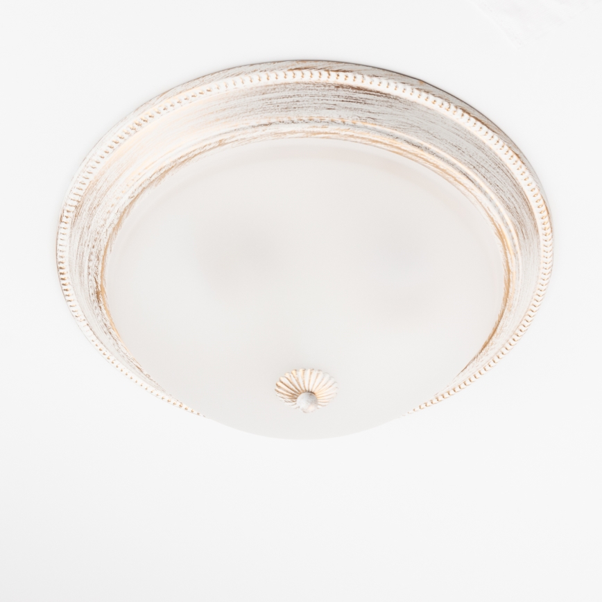 Brilagi - Plafón CLASSIC 3xE27/60W/230V color crema/pátina