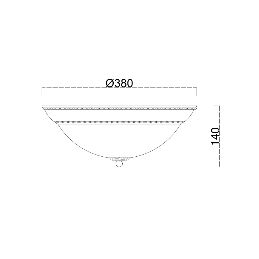Brilagi - Plafón CLASSIC 3xE27/60W/230V color crema/pátina