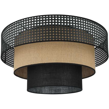 Brilagi - Plafón DAKOTA LUNETA 1xE27/15W/230V diá. 45 cm negro/beige