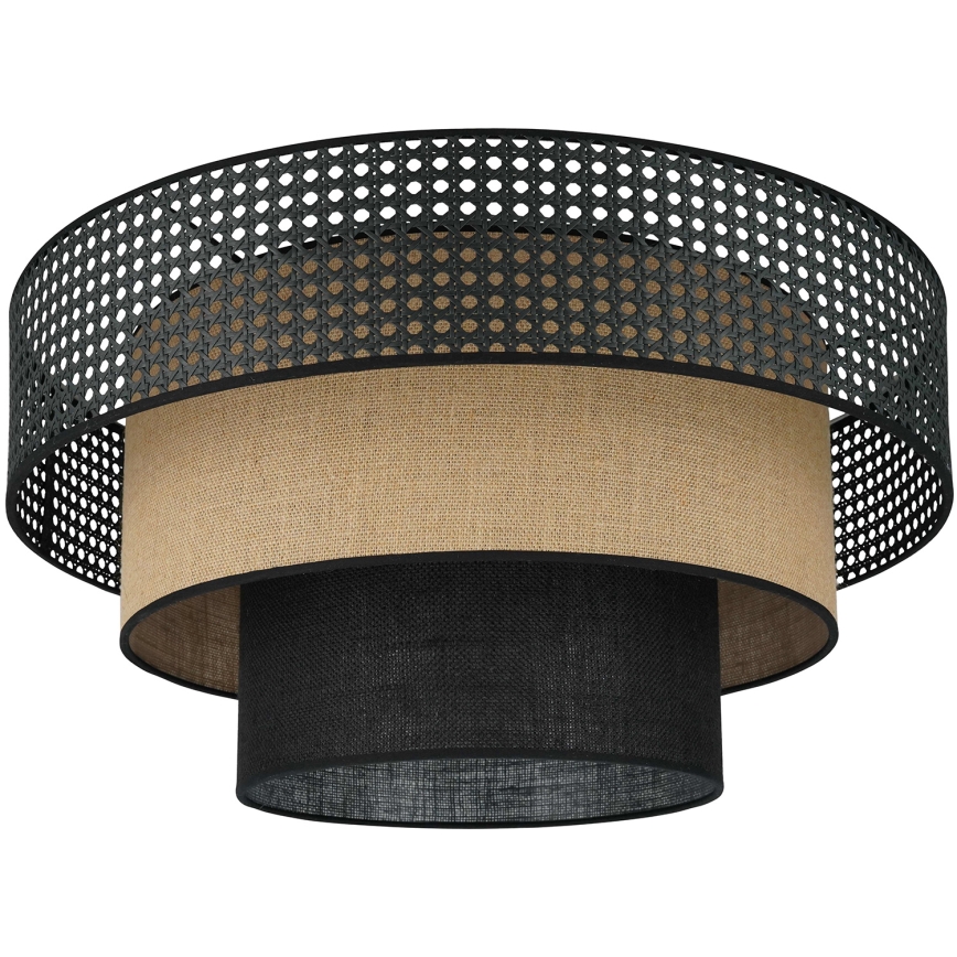 Brilagi - Plafón DAKOTA LUNETA 1xE27/15W/230V diá. 45 cm negro/beige