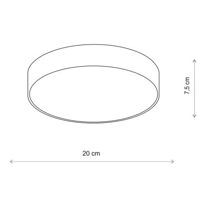 Brilagi - Plafón de baño CLARE 1xE27/24W/230V diá. 20 cm IP54 beige