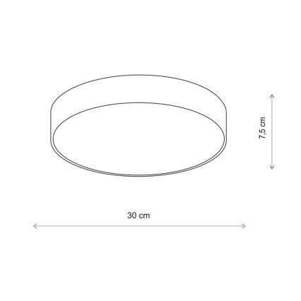 Brilagi - Plafón de baño CLARE 2xE27/24W/230V diá. 30 cm IP54 beige