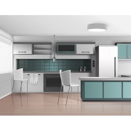 Brilagi - Plafón de baño CLARE 2xE27/24W/230V diá. 30 cm IP54 gris