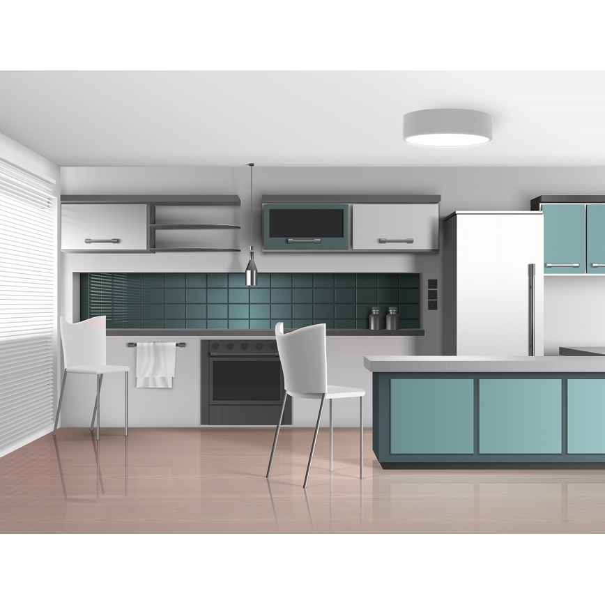 Brilagi - Plafón de baño CLARE 2xE27/24W/230V diá. 30 cm IP54 gris