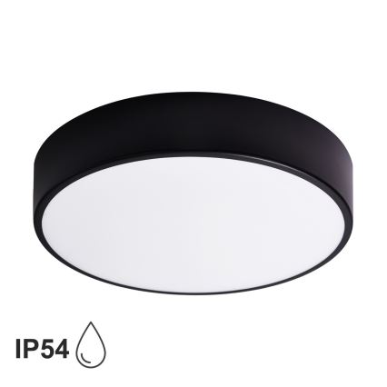 Brilagi - Plafón de baño CLARE 3xE27/24W/230V diá. 40 cm negro IP54