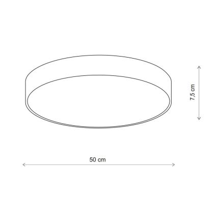 Brilagi - Plafón de baño CLARE 4xE27/24W/230V diá. 50 cm IP54 beige