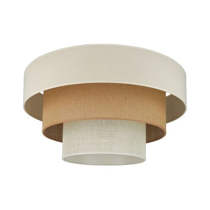 Brilagi - Plafón DENVER LUNETA 1xE27/15W/230V diá. 45 beige/marrón/color crema
