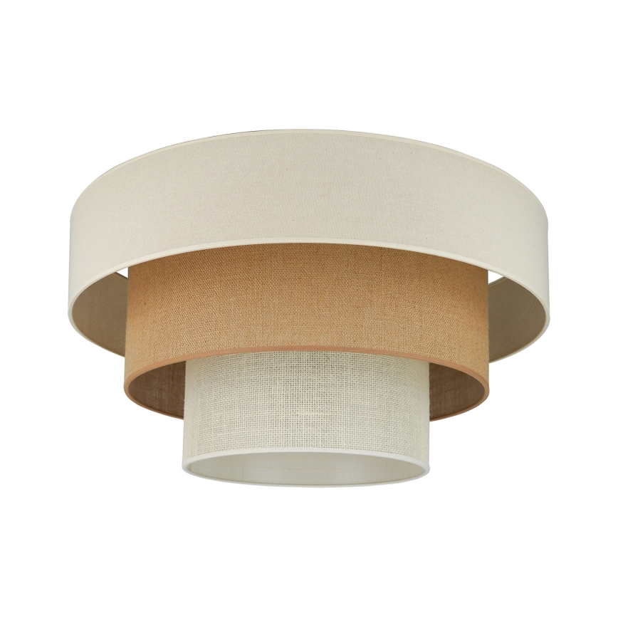 Brilagi - Plafón DENVER LUNETA 1xE27/15W/230V diá. 45 beige/marrón/color crema
