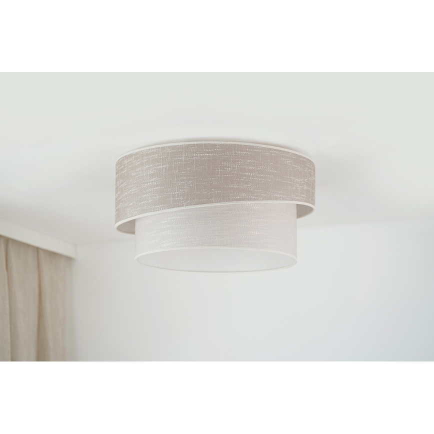 Brilagi - Plafón DOVER SHINE 1xE27/15W/230V diá. 50 cm gris/color crema