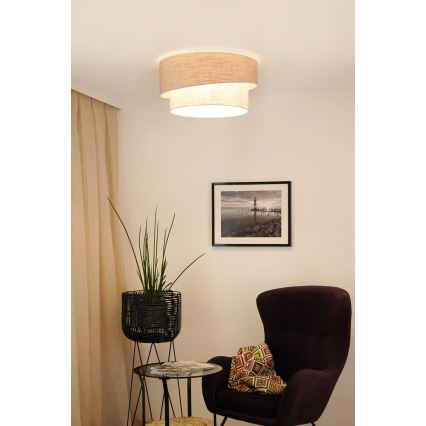 Brilagi - Plafón DOVER SHINE 1xE27/15W/230V diá. 50 cm gris/color crema
