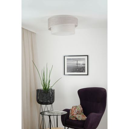 Brilagi - Plafón DOVER SHINE 1xE27/15W/230V diá. 50 cm gris/color crema