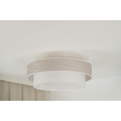 Brilagi - Plafón DOVER SPACE LED/12W/230V diá. 50 cm 3000K/4000K/6400K gris/color crema