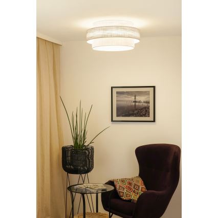 Brilagi - Plafón DOVER SPACE LED/12W/230V diá. 50 cm 3000K/4000K/6400K gris/color crema