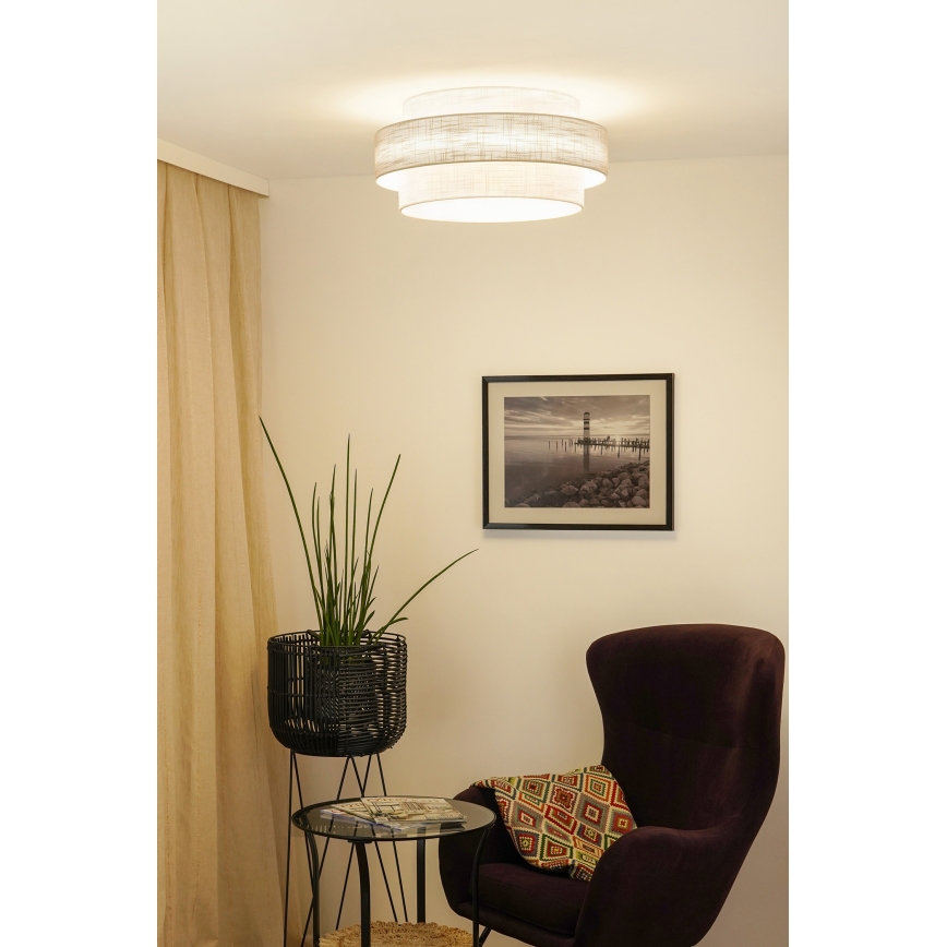 Brilagi - Plafón DOVER SPACE LED/12W/230V diá. 50 cm 3000K/4000K/6400K gris/color crema