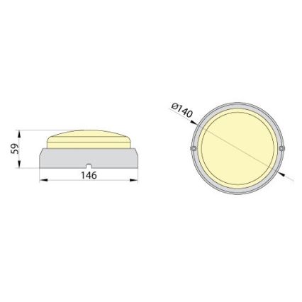 Brilagi - Plafón industrial LED SIMA LED/12W/230V IP65 blanco