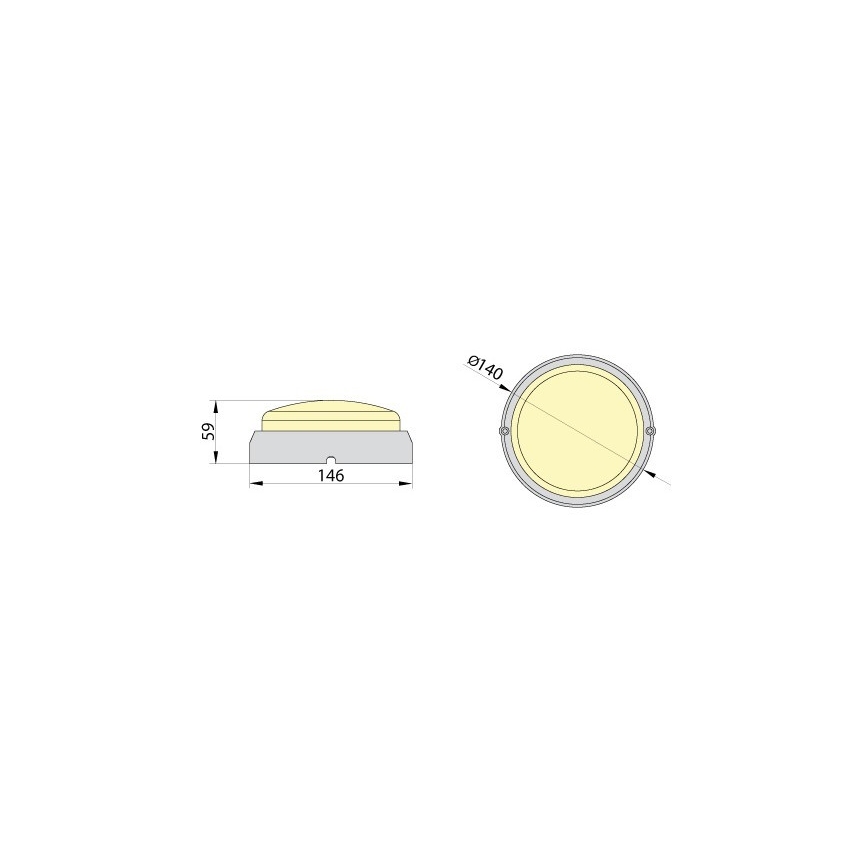 Brilagi - Plafón industrial LED SIMA LED/12W/230V IP65 blanco
