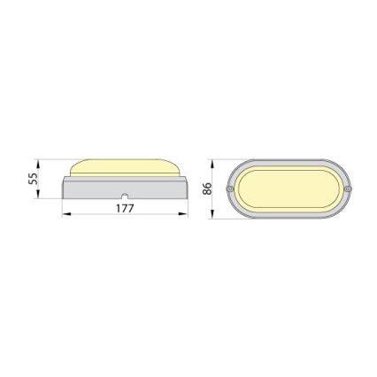 Brilagi - Plafón industrial LED SIMA LED/12W/230V IP65 negro