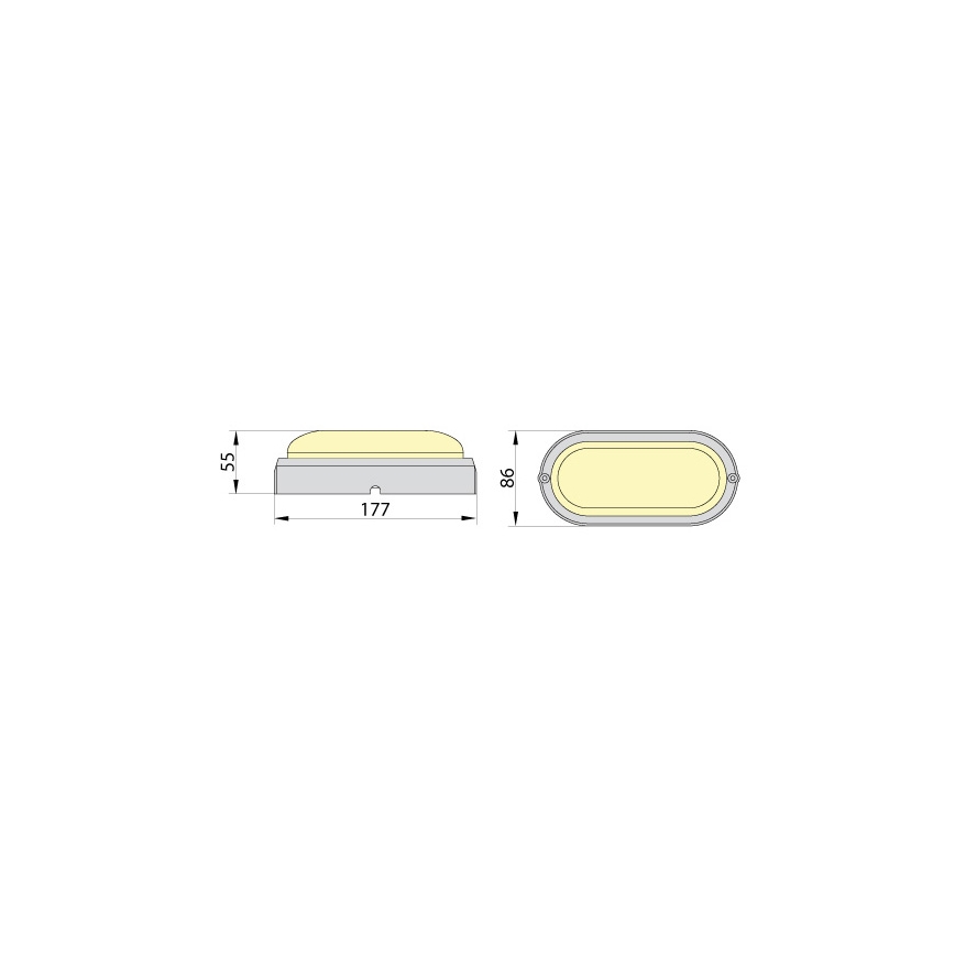 Brilagi - Plafón industrial LED SIMA LED/12W/230V IP65 negro