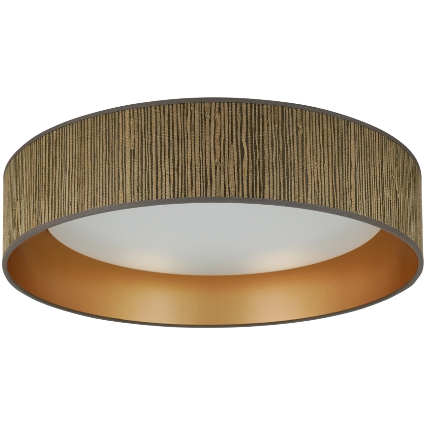 Brilagi - Plafón LED BOSTON ROLLER LED/24W/230V diá. 45 cm paja marrón/dorado