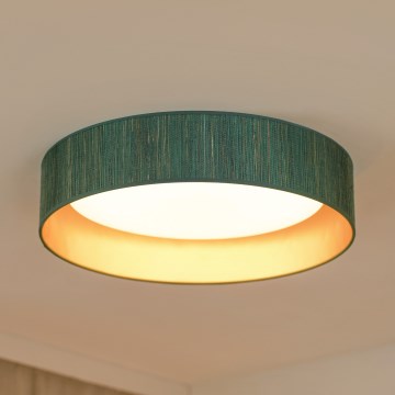 Brilagi - Plafón LED BOSTON ROLLER LED/24W/230V diá. 45 cm paja verde/dorado