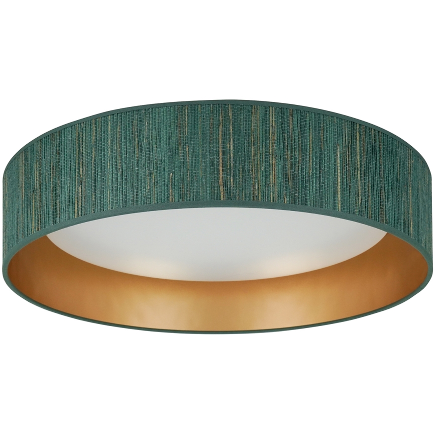 Brilagi - Plafón LED BOSTON ROLLER LED/24W/230V diá. 45 cm paja verde/dorado