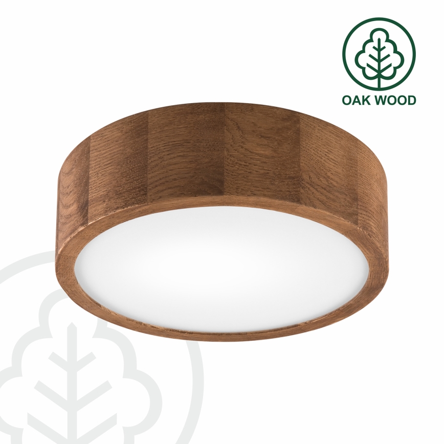 Brilagi - Plafón LED CARVALHO 1xE27/60W/230V roble cereza diá. 27 cm