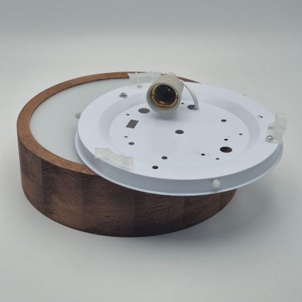 Brilagi - Plafón LED CARVALHO 1xE27/60W/230V roble cereza diá. 27 cm
