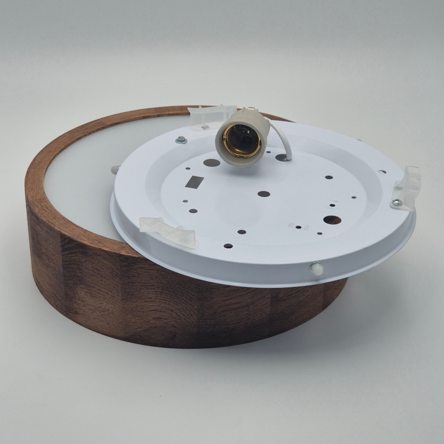 Brilagi - Plafón LED CARVALHO 1xE27/60W/230V roble cereza diá. 27 cm
