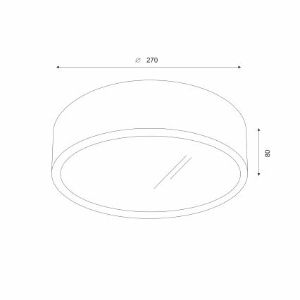 Brilagi - Plafón LED CARVALHO 1xE27/60W/230V roble cereza diá. 27 cm