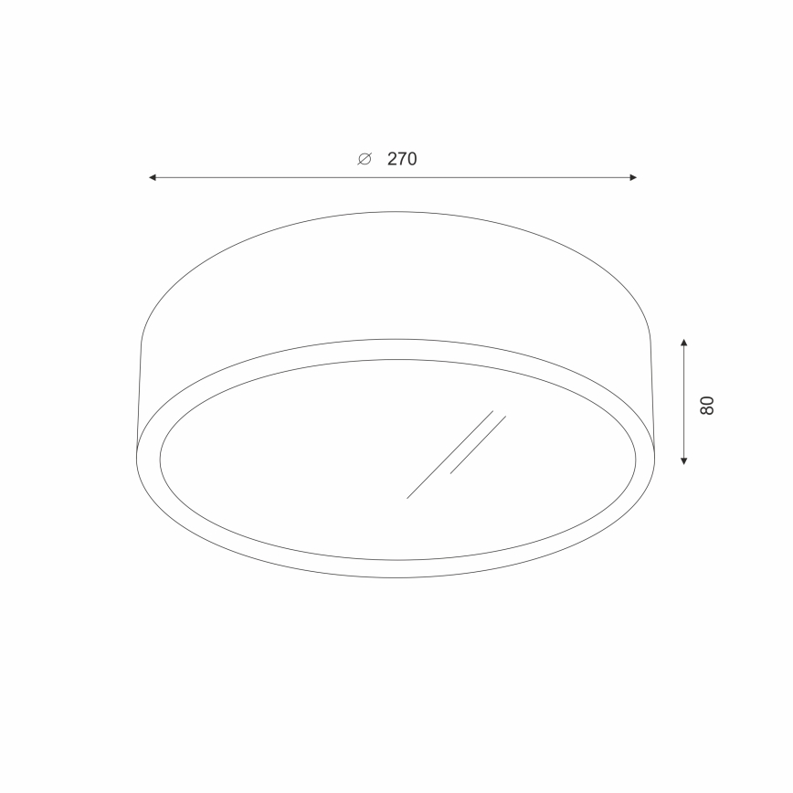 Brilagi - Plafón LED CARVALHO 1xE27/60W/230V roble cereza diá. 27 cm