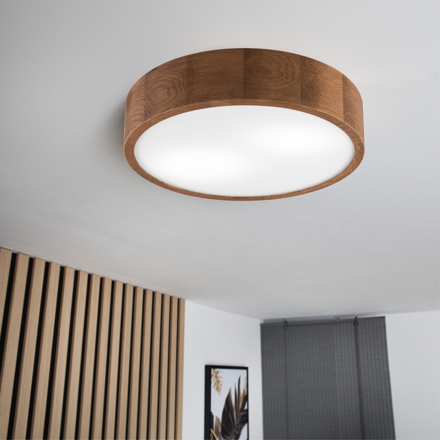 Brilagi - Plafón LED CARVALHO 2xE27/60W/230V roble cereza diá. 37 cm