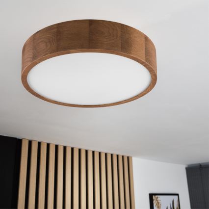 Brilagi - Plafón LED CARVALHO 2xE27/60W/230V roble cereza diá. 37 cm
