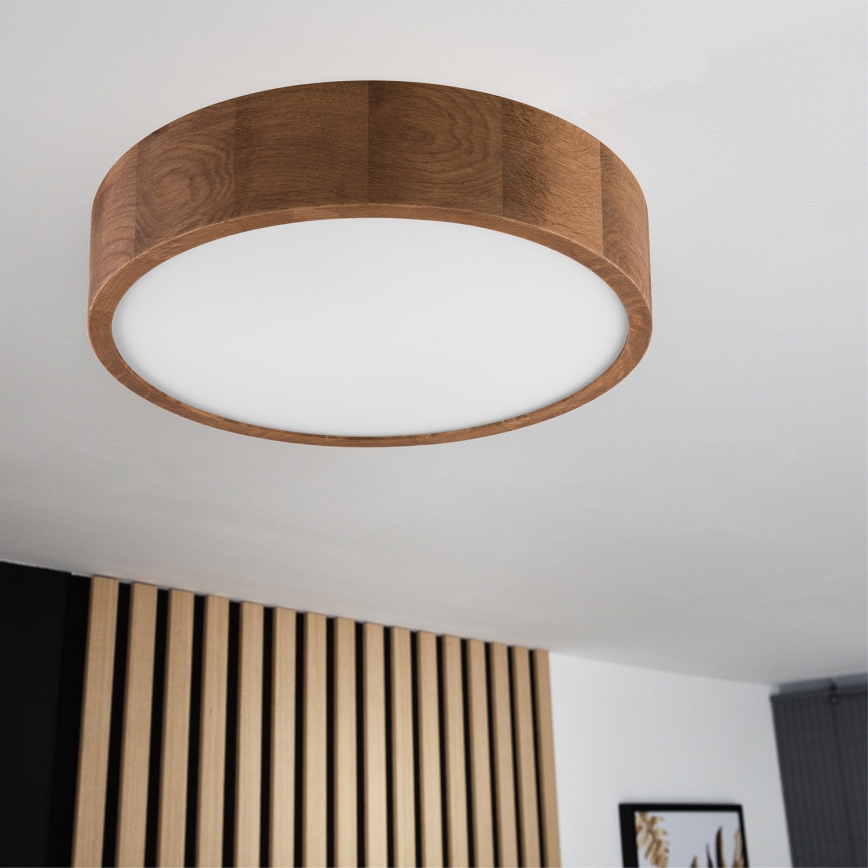 Brilagi - Plafón LED CARVALHO 2xE27/60W/230V roble cereza diá. 37 cm