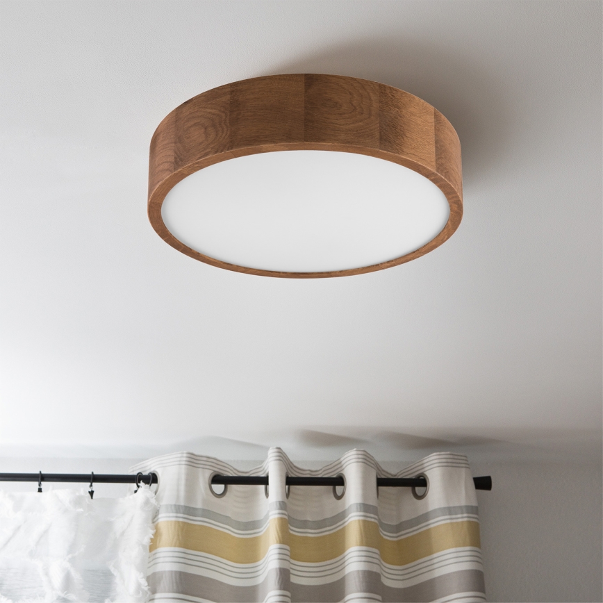 Brilagi - Plafón LED CARVALHO 2xE27/60W/230V roble cereza diá. 37 cm