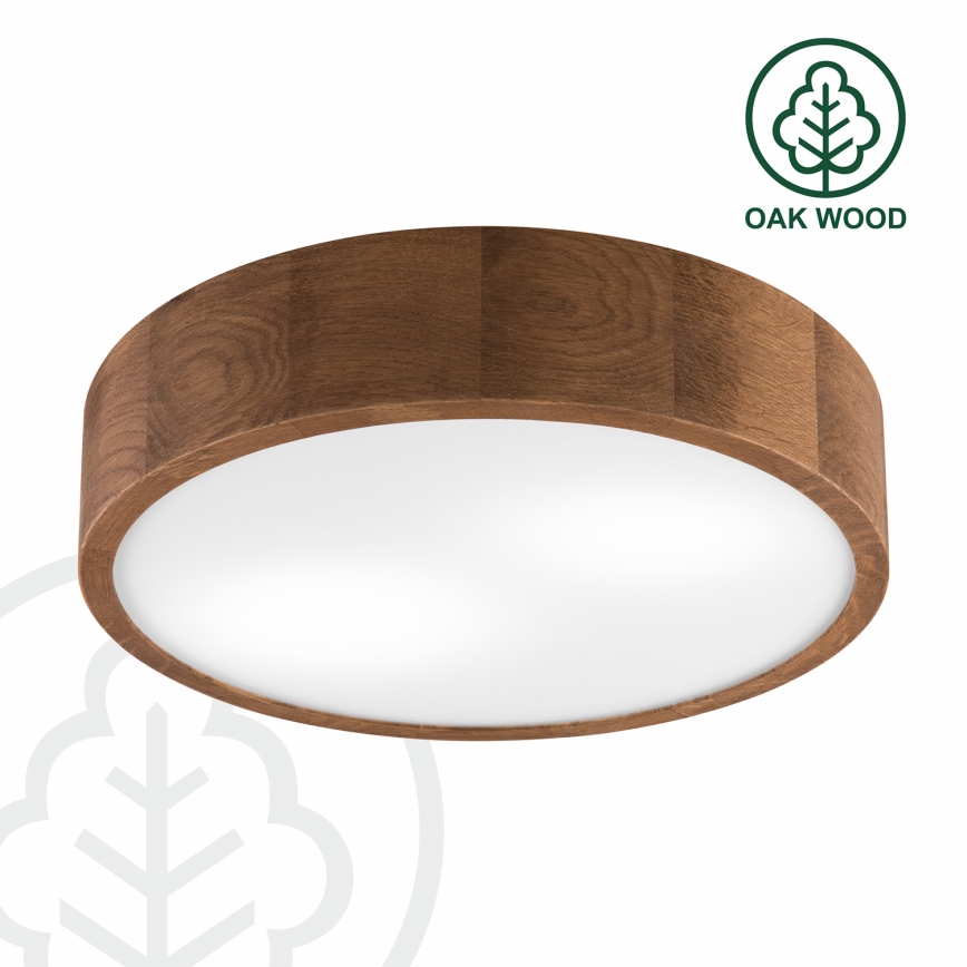 Brilagi - Plafón LED CARVALHO 2xE27/60W/230V roble cereza diá. 37 cm