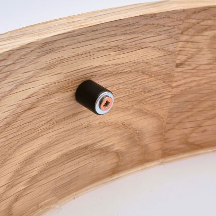 Brilagi - Plafón LED CARVALHO 2xE27/60W/230V roble diá. 37,5 cm