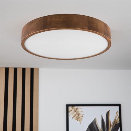 Brilagi - Plafón LED CARVALHO 3xE27/60W/230V roble cereza diá. 47 cm