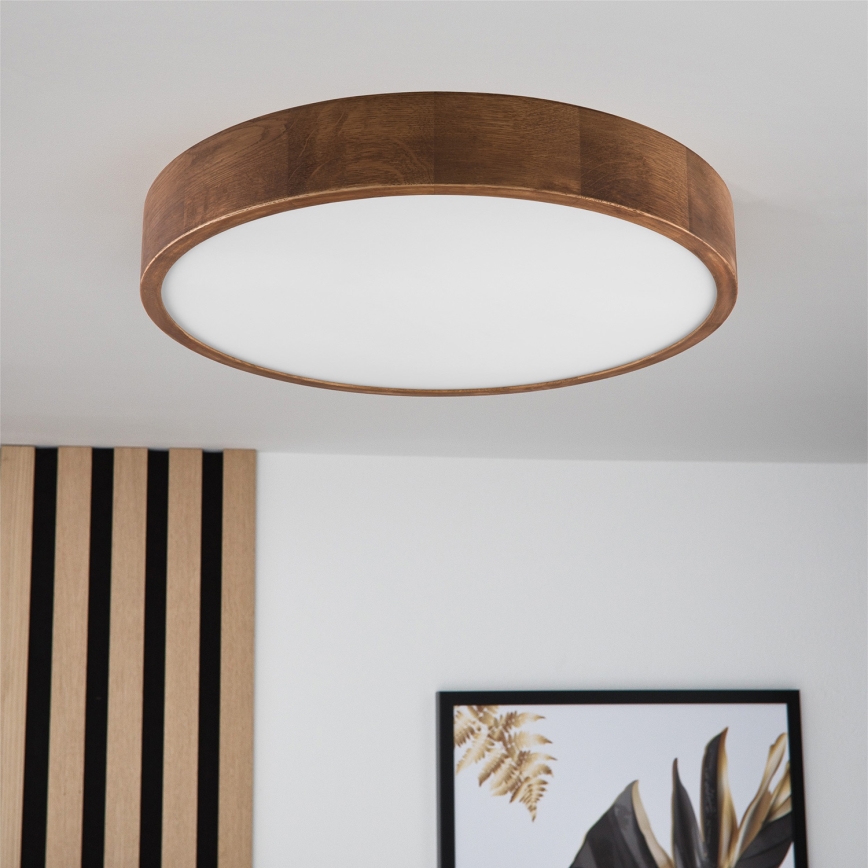 Brilagi - Plafón LED CARVALHO 3xE27/60W/230V roble cereza diá. 47 cm