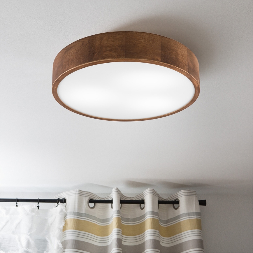 Brilagi - Plafón LED CARVALHO 3xE27/60W/230V roble cereza diá. 47 cm