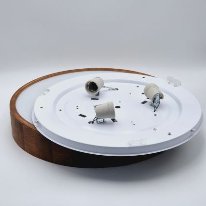 Brilagi - Plafón LED CARVALHO 3xE27/60W/230V roble cereza diá. 47 cm