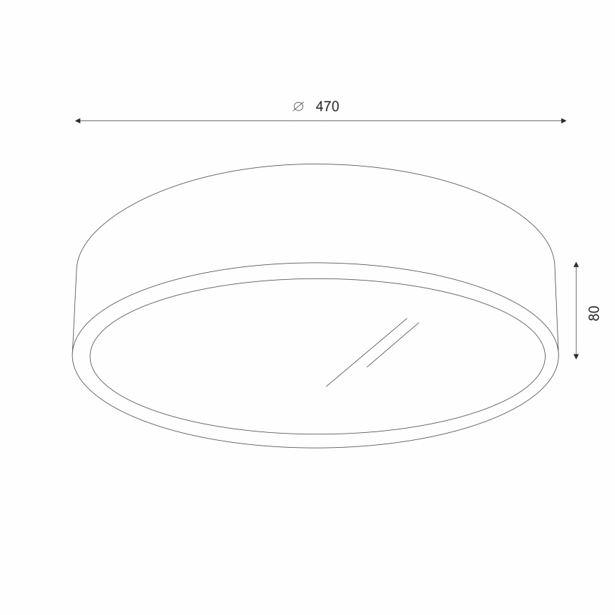 Brilagi - Plafón LED CARVALHO 3xE27/60W/230V roble cereza diá. 47 cm