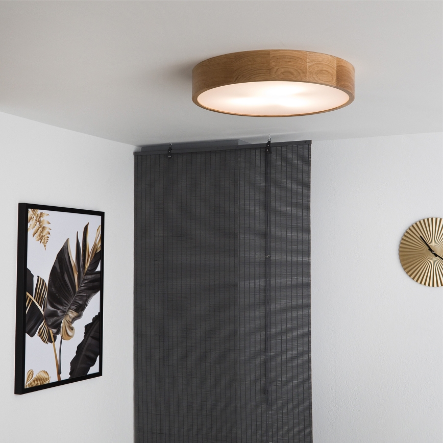 Brilagi - Plafón LED CARVALHO 3xE27/60W/230V roble diá. 47,5 cm