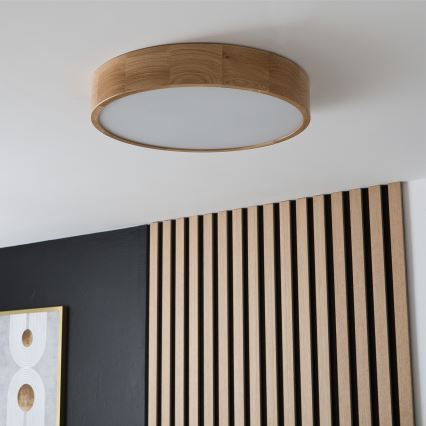 Brilagi - Plafón LED CARVALHO 3xE27/60W/230V roble diá. 47,5 cm