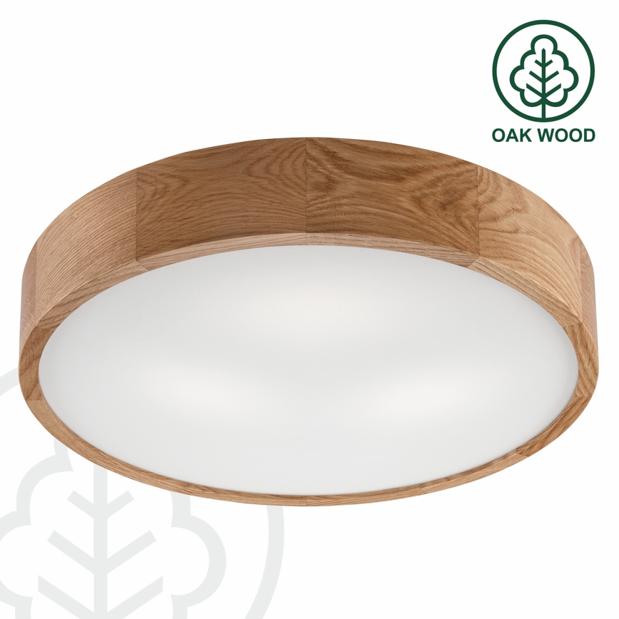 Brilagi - Plafón LED CARVALHO 3xE27/60W/230V roble diá. 47,5 cm