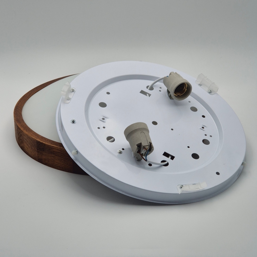 Brilagi - Plafón LED CARVALHO SLIM 2xE27/60W/230V roble cereza diá. 37 cm