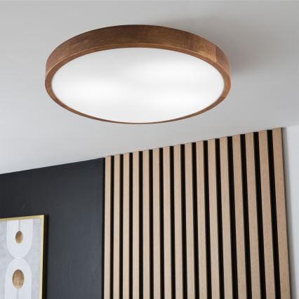 Brilagi - Plafón LED CARVALHO SLIM 3xE27/60W/230V roble cereza diá. 47 cm