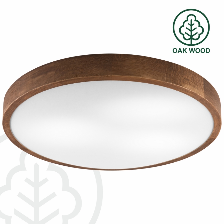 Brilagi - Plafón LED CARVALHO SLIM 3xE27/60W/230V roble cereza diá. 47 cm